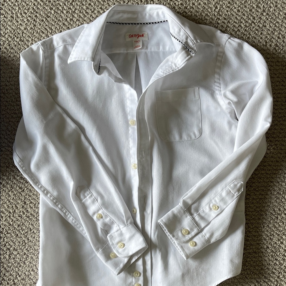 Cat & Jack Crisp White Collared Shirt